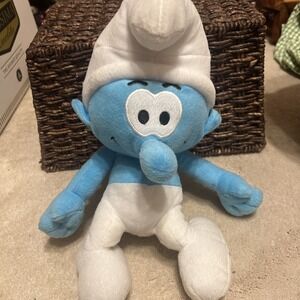 NANCO Smurf Plush 2010 Collectible - THE SMURFS - 12"  Stuffed Animal Used
